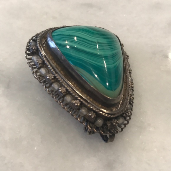 Vintage Turquoise Pin - Picture 4 of 7